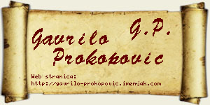 Gavrilo Prokopović vizit kartica